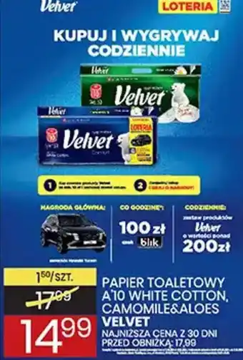 PAPIER TOALETOWY A'10 WHITE COTTON, CAMOMILE&ALOES VELVET