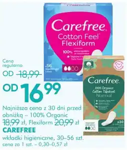 SuperPharm Wkładki higieniczne Carefree oferta