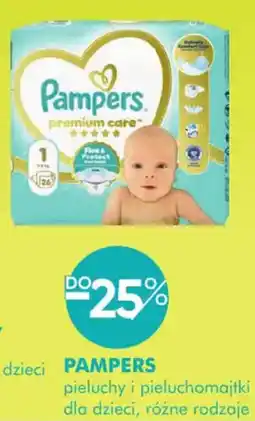SuperPharm PAMPERS pieluchy i pieluchomajtki dla dzieci, różne rodzaje oferta