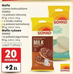 Intermarche Wafle ryżowe w polewie jogurtowej Sonko oferta