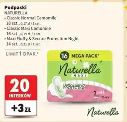 Intermarche Podpaski higieniczne night Naturella Ultra oferta