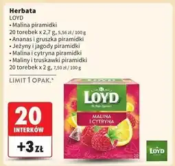Intermarche Herbata ananas i gruszka Loyd Tea The Magic Experience oferta