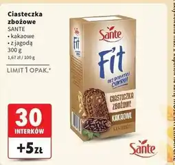 Intermarche Ciasteczka zbożowe z jagodą Sante Fit oferta
