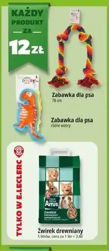 E.Leclerc Żwirek drewniany Wiodąca Marka Tous Mes Amis oferta