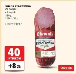 Intermarche Kiełbasa krakowska sucha z szynki Olewnik oferta