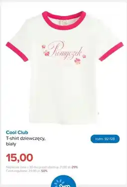 Smyk T-shirt dziewczęcy biały Cool Club oferta