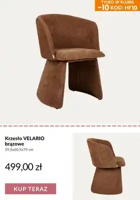 Krzesło Velario brązowe