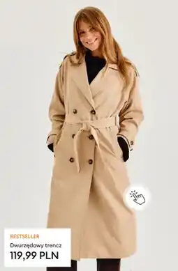 Sinsay Dwurzędowy trencz oferta