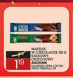 Wafelek Wafelek w czekoladzie orzechowy Auchan oferta