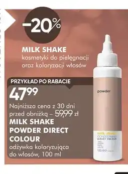 SuperPharm Odżywka koloryzująca do włosów Powder Direct Colour Milk Shake oferta