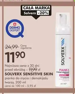SuperPharm Pianka do mycia i demakijażu twarzy Solverx Sensitive Skin oferta