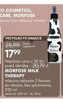 SuperPharm Mleczna odżywka 2-fazowa do włosów bez spłukiwania Morfose Milk Therapy oferta