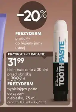 SuperPharm Wybielająca pasta do zębów niebieska Frezyderm oferta