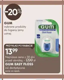 SuperPharm Nić dentystyczna Easy Floss GUM oferta