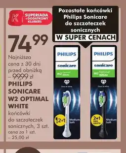 SuperPharm Końcówki do szczoteczek sonicznych W2 Optimal White Philips Sonicare oferta