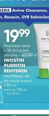 SuperPharm Nawilżający żel do mycia twarzy Iwostin Purritin Rehydrin oferta