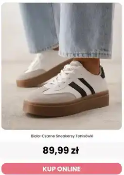 Renee Biało-czarne sneakersy tenisówki Reneé oferta