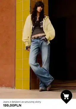 Bershka Jeans z detalami ze sztucznej skóry oferta
