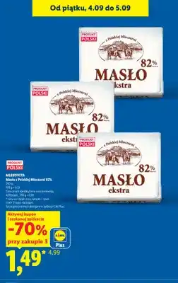 Lidl Masło ekstra Mlekovita z Polskiej Mleczarni 82% oferta