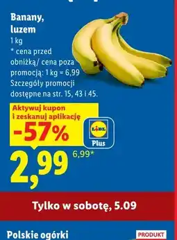 Lidl Banany luzem oferta