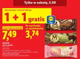 Lidl Lody na patyku Magnum Almond oferta