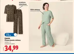 Lidl Piżama damska z wiskozy Esmara w panterkę oferta