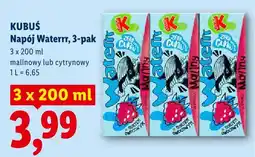 Lidl Napój Kubuś Waterrr malinowy 3-pak oferta