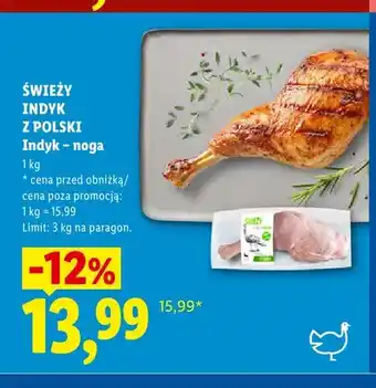 Lidl Noga z indyka Świeży Indyk z Polski oferta