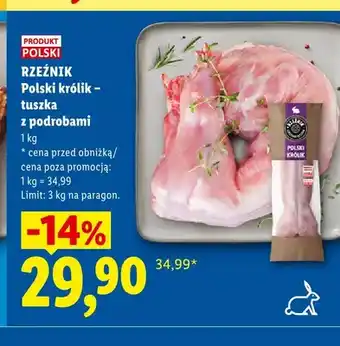 Lidl Polski królik tuszka z podrobami Rzeźnik oferta