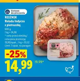 Lidl Rolada indycza z pietruszką Rzeźnik oferta