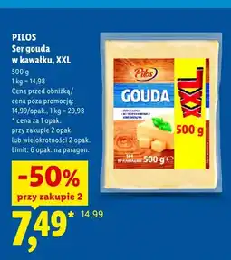 Lidl Ser Gouda w kawałku XXL Pilos oferta