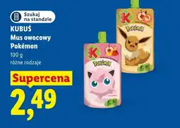 Lidl Mus owocowy Kubuś Pokémon Jigglypuff oferta