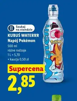 Lidl Napój Kubuś Waterrr Pokémon oferta