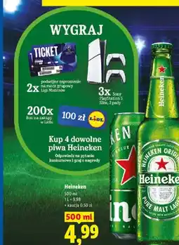 Lidl Piwo Heineken Original oferta