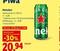 Lidl Piwo Heineken Original 6-pak oferta