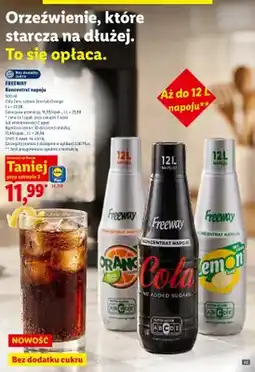 Lidl Koncentrat napoju Freeway Cola Zero oferta