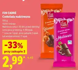 Lidl Czekolada mleczna nadziewana karmelowa Fin Carré oferta