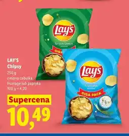 Lidl Chipsy Lay's zielona cebulka oferta