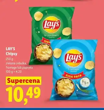 Lidl Chipsy Lay's zielona cebulka oferta