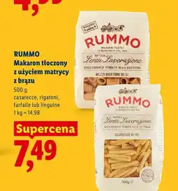 Lidl Makaron tłoczony z użyciem matrycy z brązu Rummo Casarecce oferta