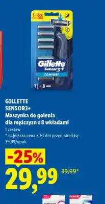 Lidl Maszynka do golenia Gillette Sensor3+ z 8 wkładami oferta