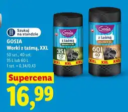 Lidl Worki na śmieci z taśmą Gosia XXL 35 l 50-pak oferta