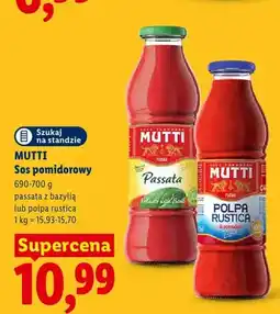 Lidl Sos pomidorowy Mutti Passata z bazylią oferta