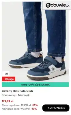 eobuwie Sneakersy niebieskie Beverly Hills Polo Club oferta