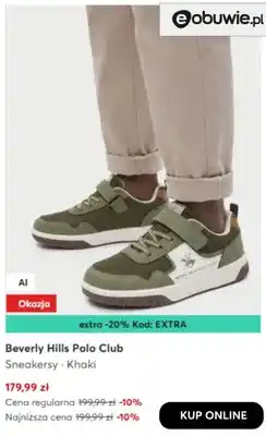 eobuwie Sneakersy khaki Beverly Hills Polo Club oferta
