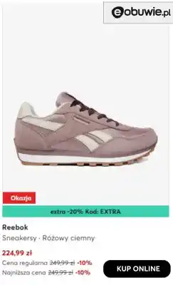 eobuwie Sneakersy różowy ciemny Reebok oferta