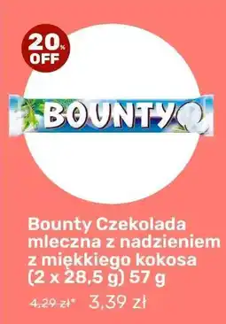 Biedronka Bounty Czekolada mleczna z nadzieniem z miękkiego kokosa (2 x 28,5 g) 57 g oferta