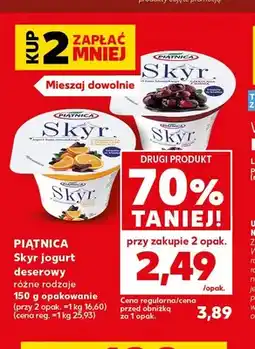 Kaufland Jogurt deserowy Skyr czekolada z wiśnią Piątnica oferta