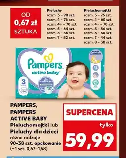 Kaufland Pieluchomajtki dla dzieci Pampers Active Baby oferta