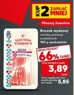 Kaufland Boczek wędzony surowy w plastrach Stąd takie Dobre! oferta